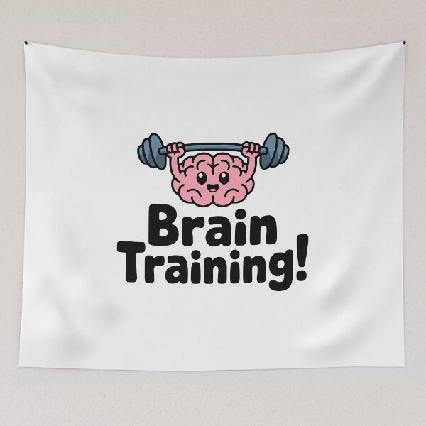 Item preview, Brain Training! Cute Brain Pun designed and sold by PMCreative.