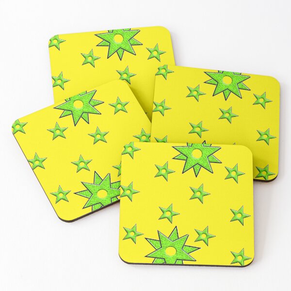 Item preview, 3d stars Green on Yellow V2 designed and sold by TerenceLacey.