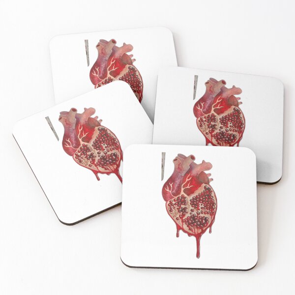Item preview, pomegranate heart designed and sold by MEWowoes.