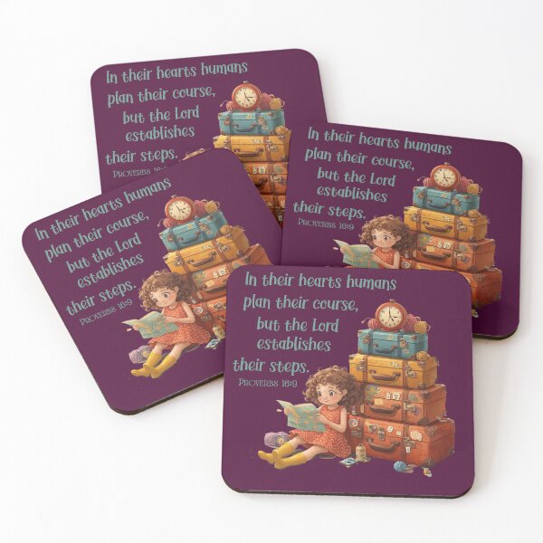 Item preview, Proverbs 16:9 Bible Verse – Christian Travel Art, Faith Journey Scripture Wall Decor designed and sold by AmenAlways.
