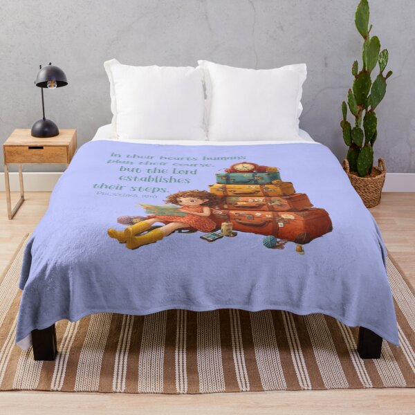 Item preview, Proverbs 16:9 Bible Verse – Christian Travel Art, Faith Journey Scripture Wall Decor designed and sold by AmenAlways.