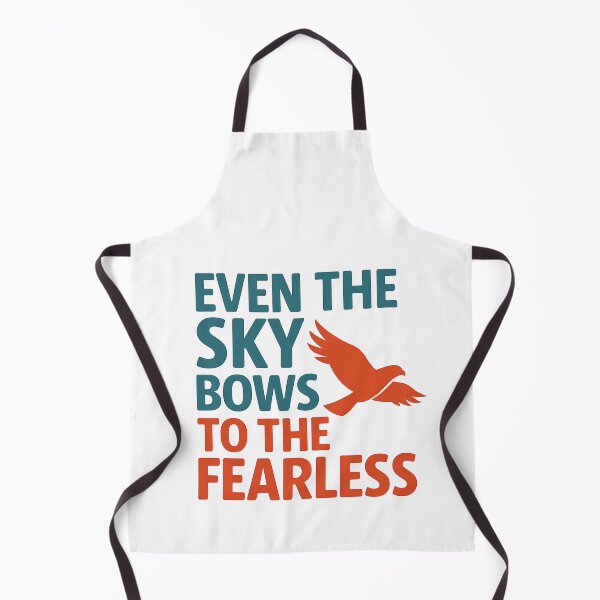 Item preview, Even the Sky Bows to the Fearless – Inspirational Falcon Typography Design designed and sold by AestheticFalcon.