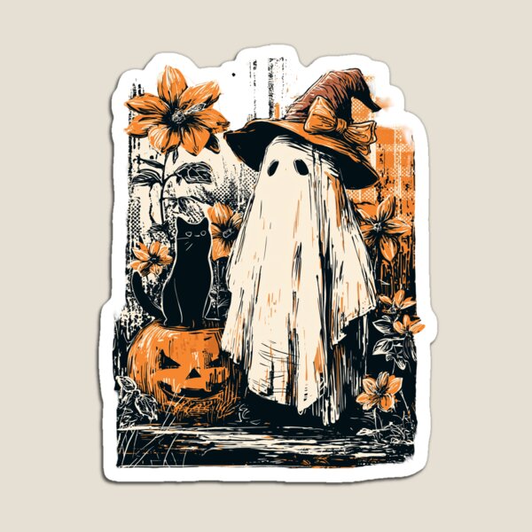 Item preview, Halloween ghost with cat designed and sold by Plotterzebra.