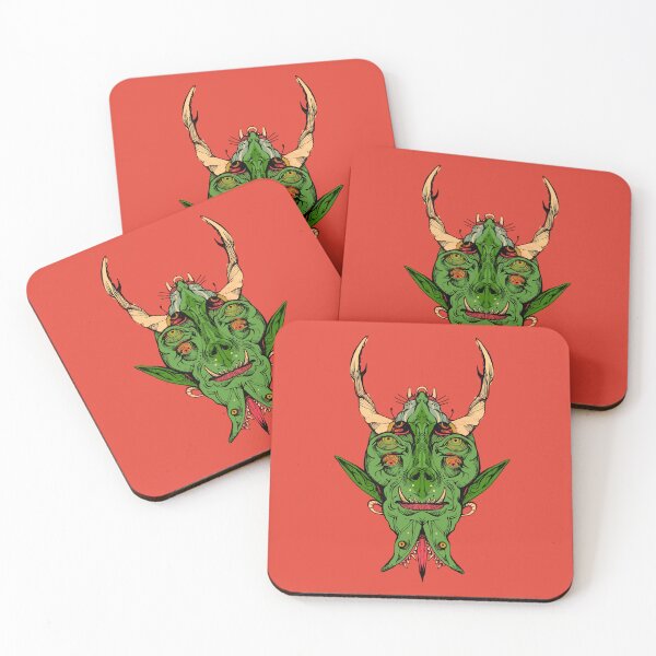 Item preview, Horned green devil creature designed and sold by Design0heights.
