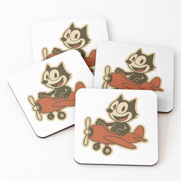 Item preview, Happy cat on a vintage red airplane designed and sold by infinitearte.