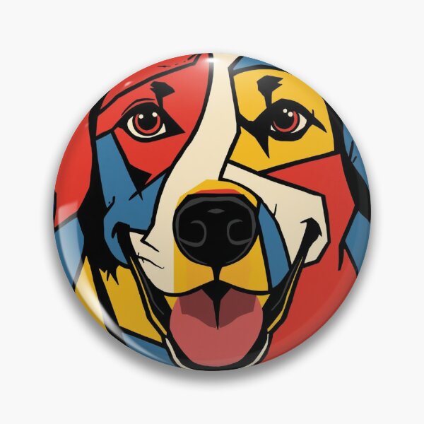 Item preview, Good Boy Abstract Cubist Dog Portrait Art designed and sold by ArtWavesbyAbhi.