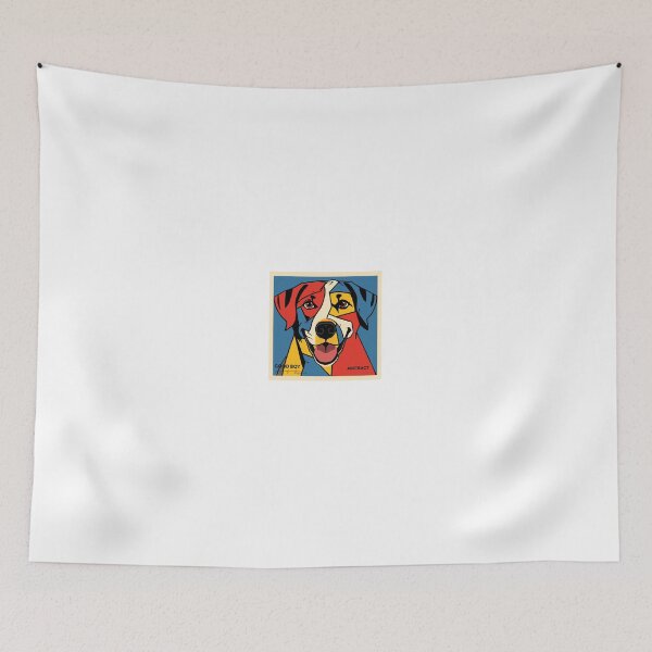 Item preview, Good Boy Abstract Cubist Dog Portrait Art designed and sold by ArtWavesbyAbhi.