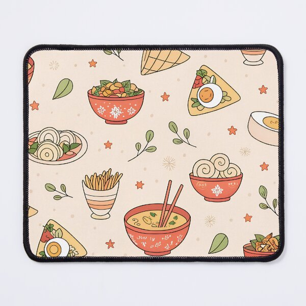 Item preview, Vietnamese Food Pattern – Seamless Pho, Banh Mi, Spring Roll & Banh Xeo Icons in Pastel Vector designed and sold by VividOrganica.