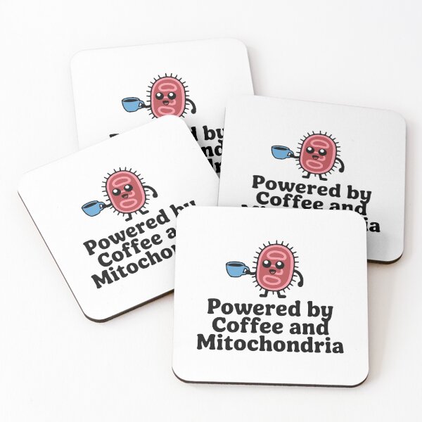 Item preview, Powered By Coffee and Mitochondria! Cute Biology Coffee Pun designed and sold by PMCreative.