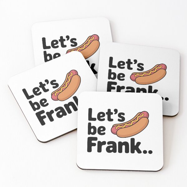 Item preview, Let's Be Frank! Cute Hotdog Pun designed and sold by PMCreative.