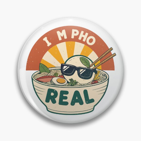 Item preview, Pho Pun Design – Funny “I’m Pho Real” Bowl with Sunglasses, Bold Cartoon Vector designed and sold by VividOrganica.