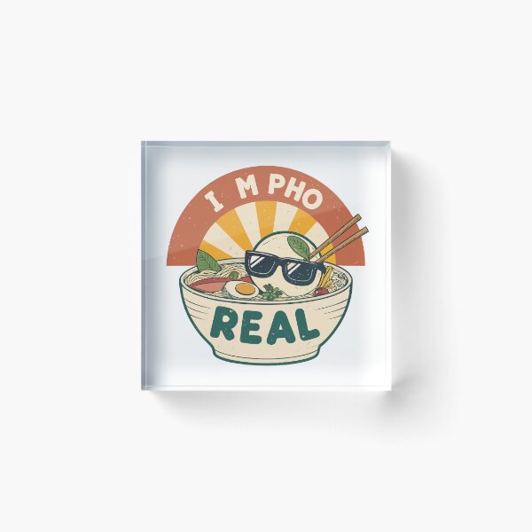 Item preview, Pho Pun Design – Funny “I’m Pho Real” Bowl with Sunglasses, Bold Cartoon Vector designed and sold by VividOrganica.