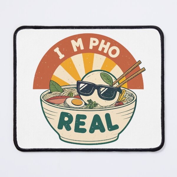 Item preview, Pho Pun Design – Funny “I’m Pho Real” Bowl with Sunglasses, Bold Cartoon Vector designed and sold by VividOrganica.