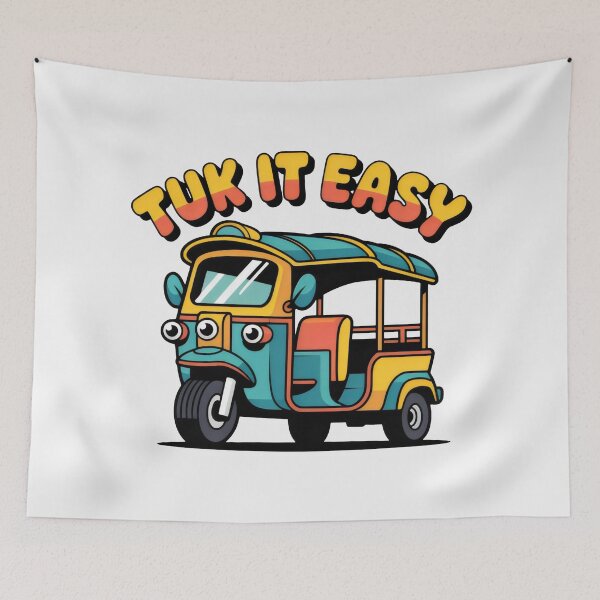 Item preview, Joyful Tuk-Tuk Illustration with Bright, Retro Style designed and sold by SplashTastic.