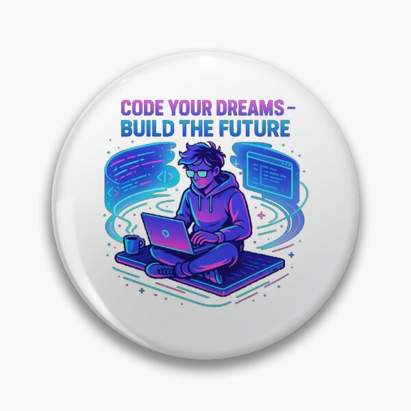 Item preview, Code Your Dreams - Build The Future | Programmer Inspiration Vector Art designed and sold by spicytshorts.