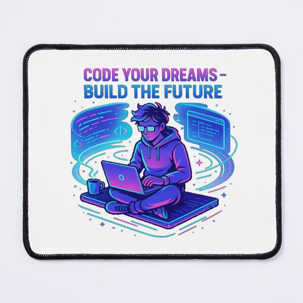 Item preview, Code Your Dreams - Build The Future | Programmer Inspiration Vector Art designed and sold by spicytshorts.