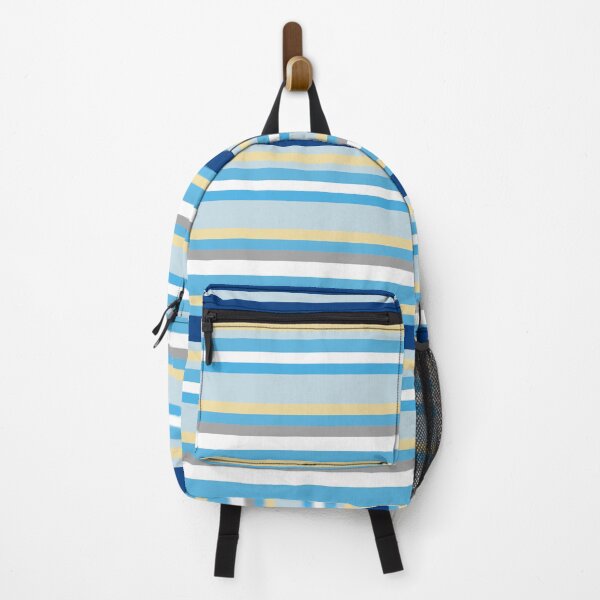 Item preview, Horizontal Stripe Patterns of Bright Blues on a Light Blue Color Field designed and sold by Christopher McGuire.