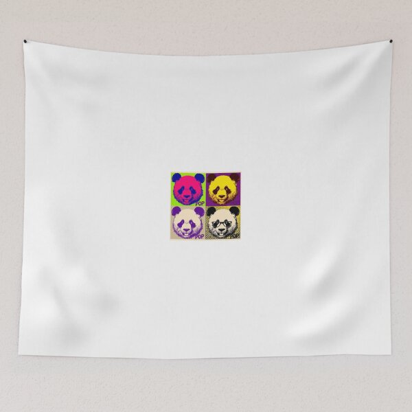 Item preview, Panda Pop Art Warhol Style Grid Design designed and sold by ArtWavesbyAbhi.