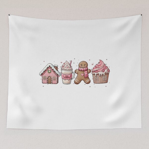 Item preview, Pink Christmas Gingerbread PNG | Gingerbread png designs | Coffee christmas clipart Sublimation Design | Watercolor Gingerbread Man Clipart designed and sold by PixelBlooming.
