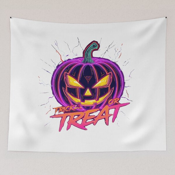 Item preview, Neon Pumpkin Trick or Treat – Electric Halloween Design designed and sold by Activity01.