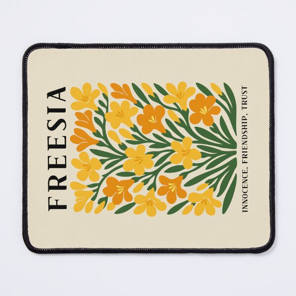 Item preview, Freesia Flower Poster | Elegant Botanical Art with Name & Meaning designed and sold by JOOKDesign.