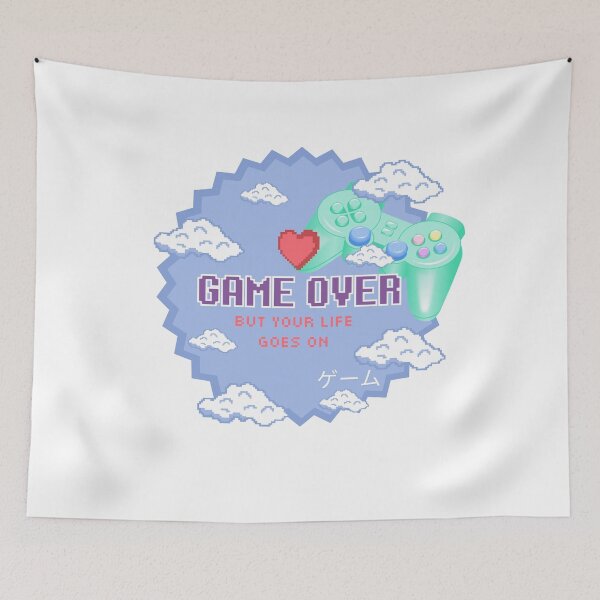 Item preview, Game Over, Life Goes On Retro designed and sold by MiuhStore.