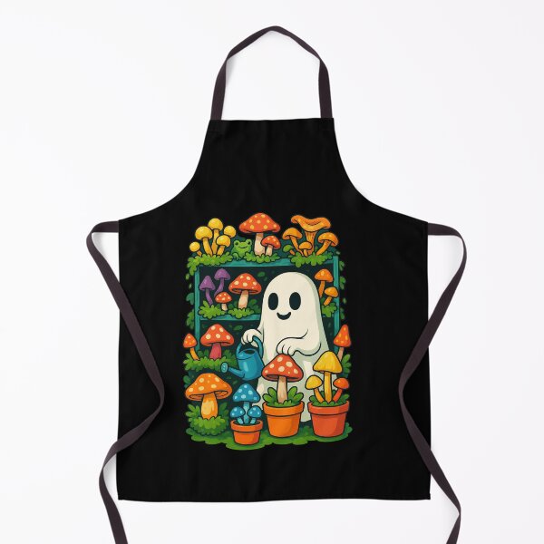 Item preview, Cute Ghost Mushroom Garden T-Shirt – Kawaii Halloween Funny Ghost with Colorful Mushrooms designed and sold by DigitalArtByNow.