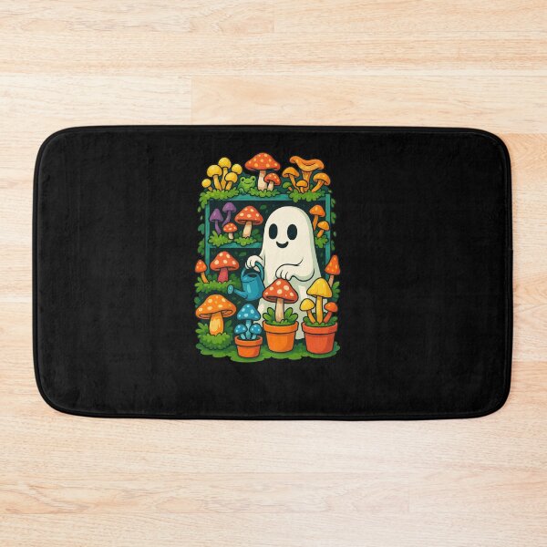 Item preview, Cute Ghost Mushroom Garden T-Shirt – Kawaii Halloween Funny Ghost with Colorful Mushrooms designed and sold by DigitalArtByNow.