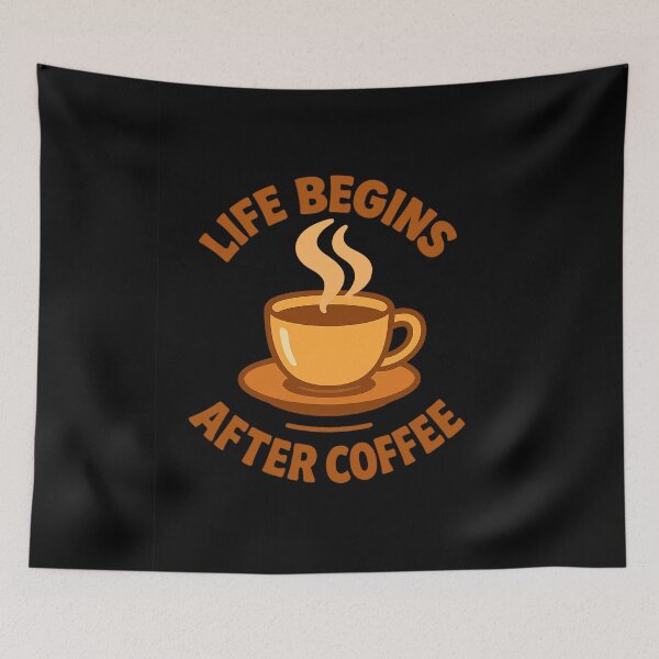 Item preview, Life Begins After Coffee – Retro Coffee Lover T-Shirt designed and sold by fadouades.