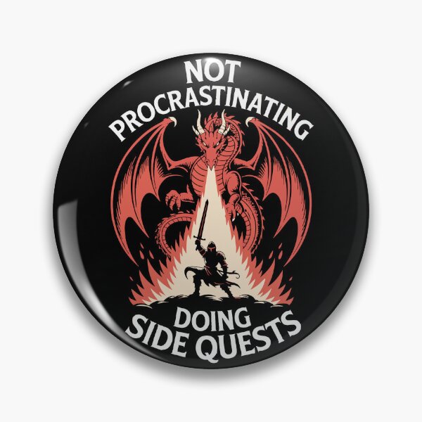 Item preview, Not Procrastinating Doing Side Quests | Gamer Design designed and sold by Altered Pixels.