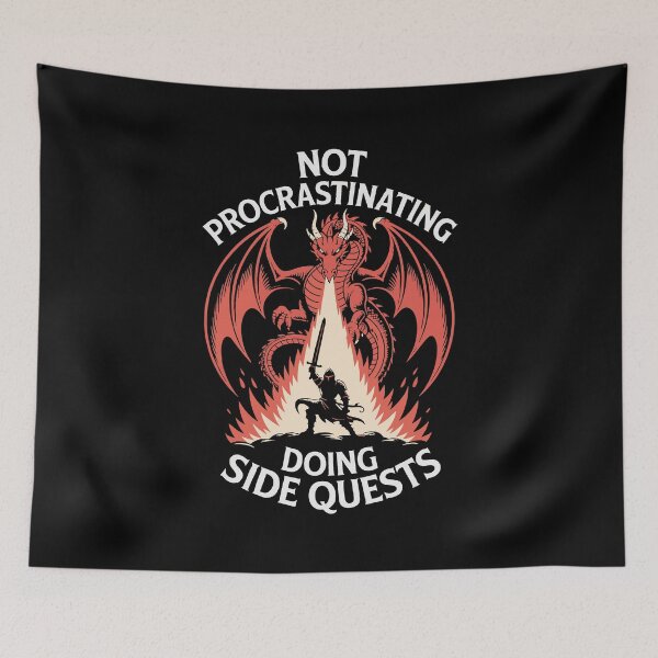 Item preview, Not Procrastinating Doing Side Quests | Gamer Design designed and sold by Altered Pixels.