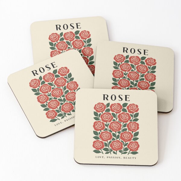 Item preview, Rose Flower Poster | Elegant Rose Illustration with Name & Meaning Typography Design designed and sold by JOOKDesign.