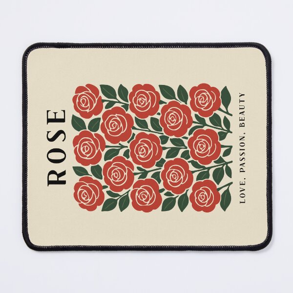 Item preview, Rose Flower Poster | Elegant Rose Illustration with Name & Meaning Typography Design designed and sold by JOOKDesign.