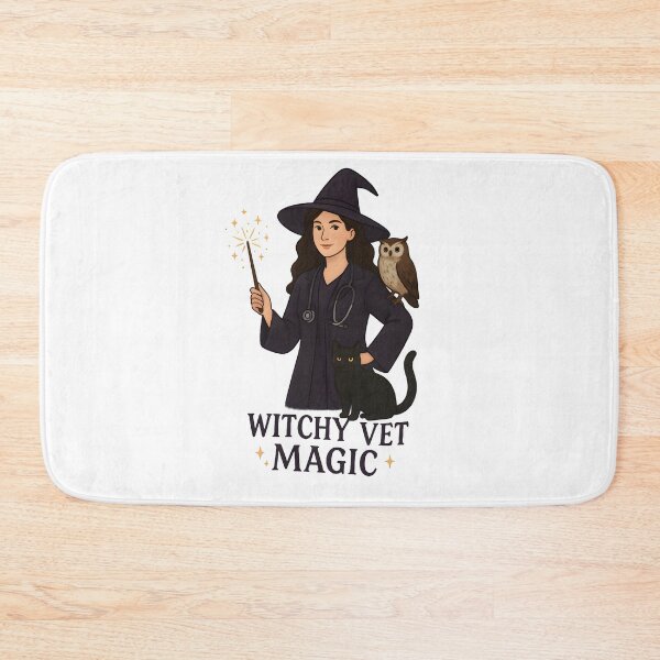 Item preview, Witchy Vet Magic – Halloween Cat & Owl Veterinary Design designed and sold by Bettybee00.