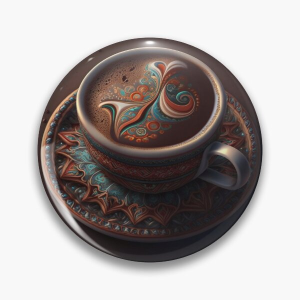 Item preview, Artistic Coffee Cup with Intricate Patterned Foam Art designed and sold by talisia.