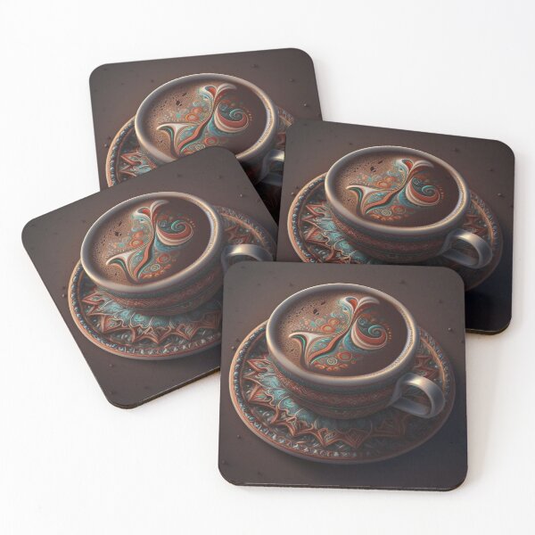 Item preview, Artistic Coffee Cup with Intricate Patterned Foam Art designed and sold by talisia.