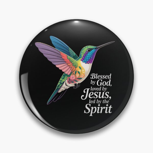 Artikelvorschau, Buntes Kolibri-Christentum-Kunstwerk entworfen und verkauft von Goodthreadz.
