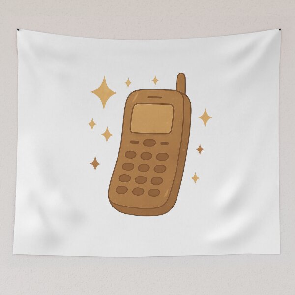 Item preview, Retro Vintage Cell Phone with Sparkles designed and sold by Chill Doodles.
