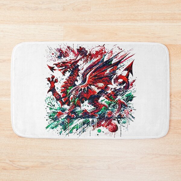 Item preview, Welsh Red Dragon Watercolor Splash designed and sold by CelticSoulShop.