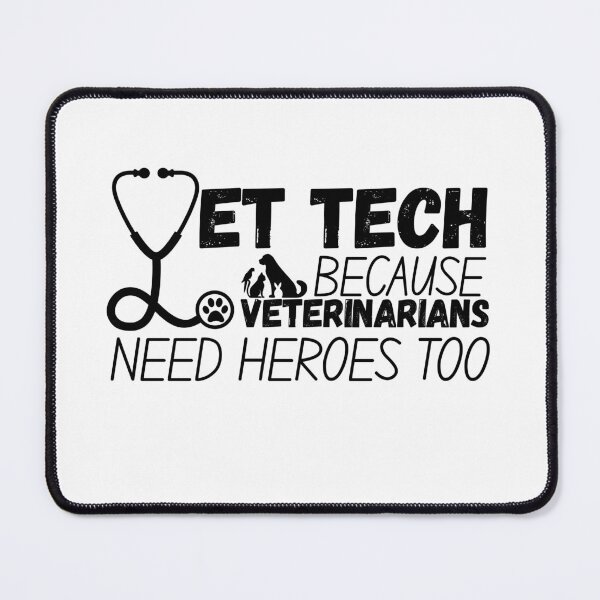 Item preview, Vet Tech because veterinarians need heroes too: Black designed and sold by Rooted Creations.