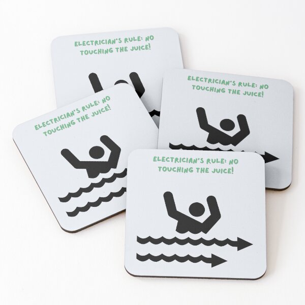 Item preview, Funny Electrician's Warning: No Touching the Juice! designed and sold by Tom-Apex-Art.