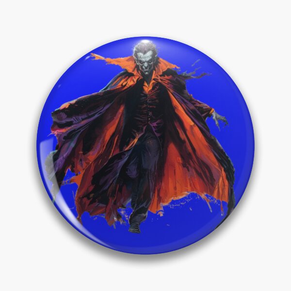 Item preview, Dark Vampire in Fiery Cloak – Gothic Halloween Horror Design designed and sold by AlexLineArt.