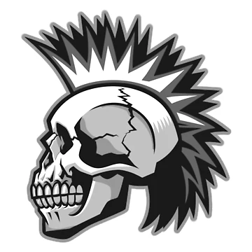 Artwork thumbnail, Punk skull by AndroidZ