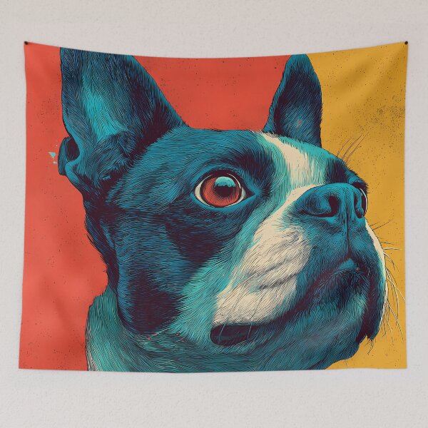 Item preview, Colorful Boston Terrier Pop Art Painting designed and sold by AutoPopStudio.
