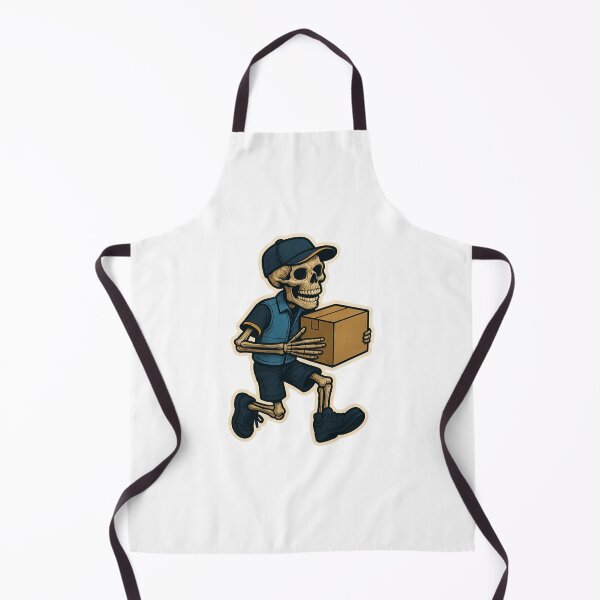 Item preview, Skeleton Deliveryman delivering a package designed and sold by BrinaandPops.