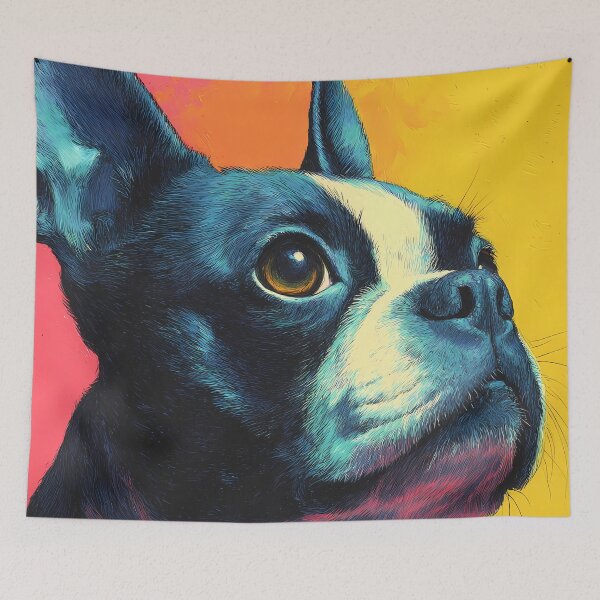 Item preview, Boston Terrier Abstract Pop Art Poster designed and sold by AutoPopStudio.