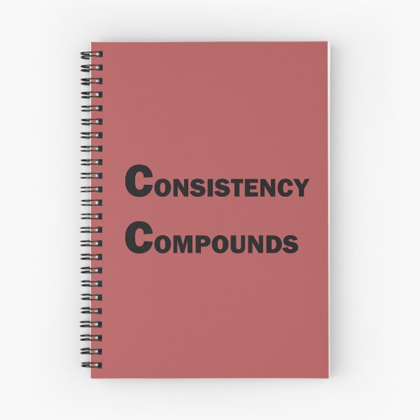 Item preview, Consistency Compounds – Growth Mindset Quote designed and sold by ArtNestVerse.