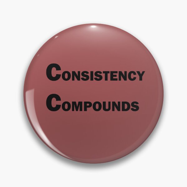 Item preview, Consistency Compounds – Growth Mindset Quote designed and sold by ArtNestVerse.
