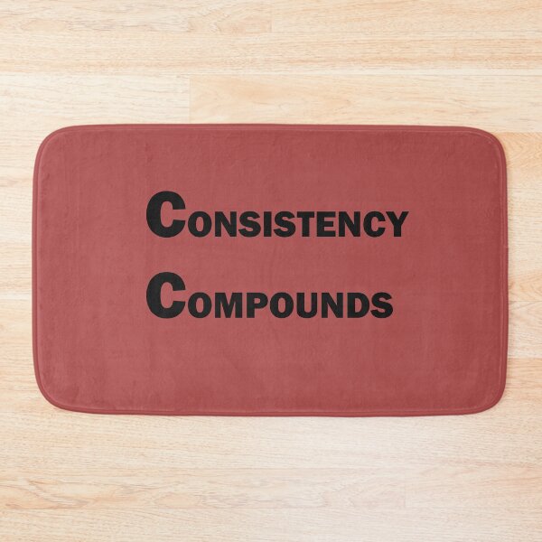Item preview, Consistency Compounds – Growth Mindset Quote designed and sold by ArtNestVerse.