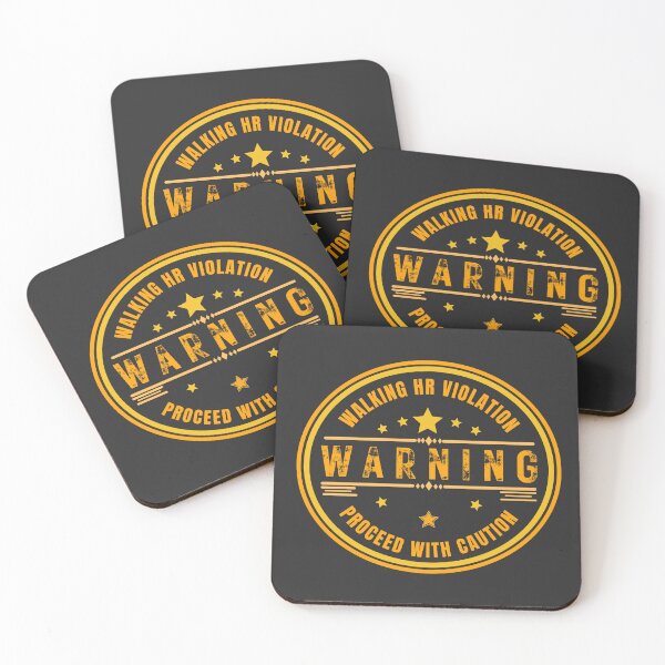 Item preview, Funny HR Saying - Warning Walking HR Violation: Proceed with Caution Distressed Badge designed and sold by Christopher  McGuire.